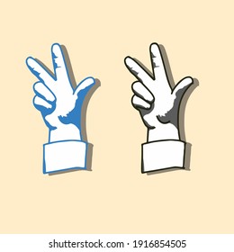 the three finger salute UAE Dubai vector clip art ideal for key chain.