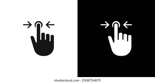 Icono de desplazamiento Horizontal de tres dedos colección de conjunto de relleno plano