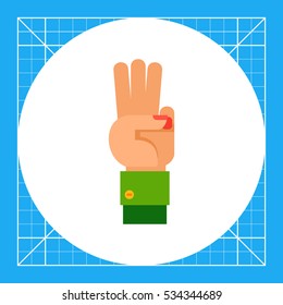 Three Fingers Up Icon