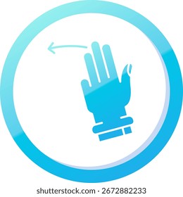 Drei Finger, linke Linie, Vektorsymbol, Design