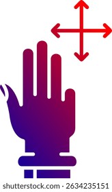 Three Fingers Move Line vector Icon Design