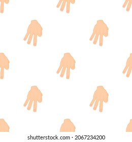 Three fingers pattern seamless background texture repeat wallpaper geometric vector