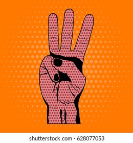 three fingers pop art