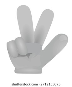 Drei Finger signieren. Vektorgrafik	
