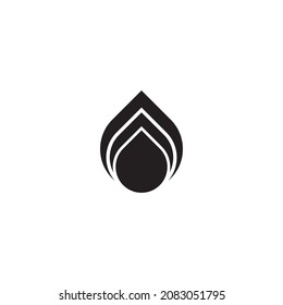 
three fire or water simple symbol logo vector