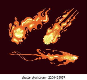 three fires flames set icons