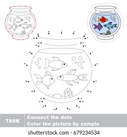 Three Fish Aquarium Dot Dot Educational Stock Vector (Royalty Free ...