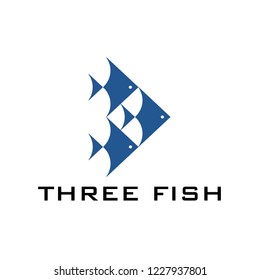 three fish logo design inspiration