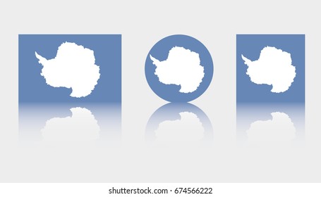 Three Flag Illustrations of the country of Antartica