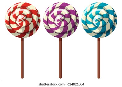 Three flavors of lollipops