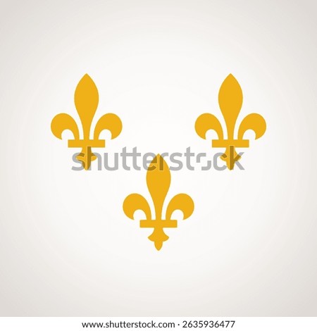Three fleurs-de-lis - symbol from the flag of New Orleans