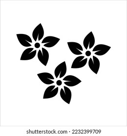three flower beautiful vector design