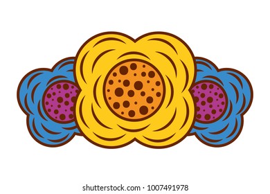 three flower natural decoration ornament image