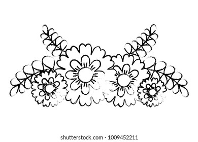 three flower natural decoration ornament image