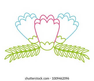three flower natural decoration ornament image
