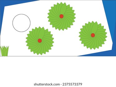 three  flower shape design coulourful design