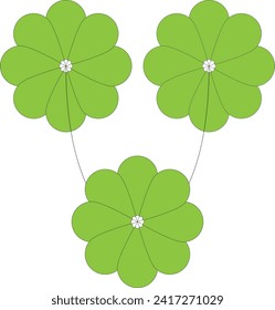 Three Flower simple vector illustration
