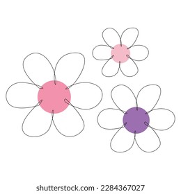 Three Flowers illustration vector graphic perfect for creative project