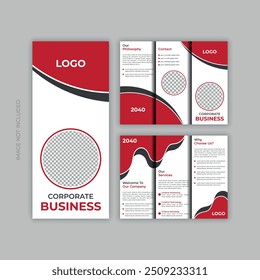 Three fold brochure design. corporate business template for tri fold flyer. Collection of Tri fold brochure design with, presentations, magazine, book for tri fold flyer. Brochure creative design.