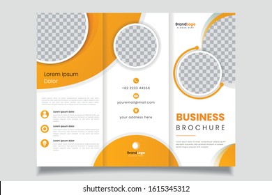 Three fold business brochure template design