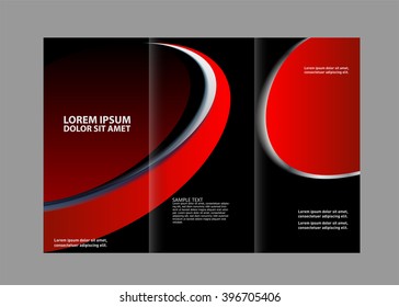 Three fold business brochure template, corporate flyer or cover design
