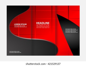 Three fold business brochure template, corporate flyer or cover design
