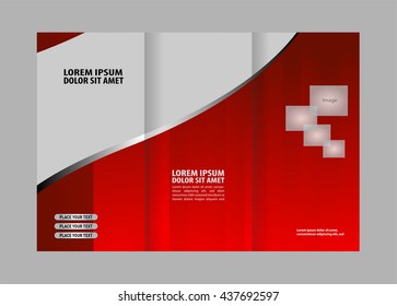 Three fold business brochure template, corporate flyer or cover design
