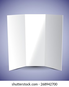 Three Fold Empty Brochure Mock up