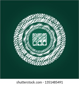 three folders icon with chalkboard texture