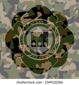 three folders icon inside camouflage texture