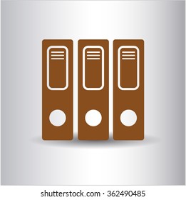 Three folders icon or symbol