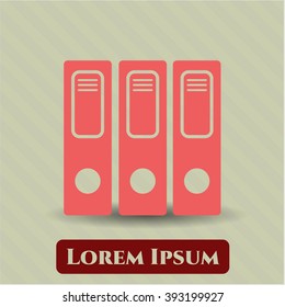 Three folders icon or symbol