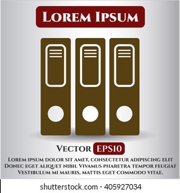 Three folders icon or symbol