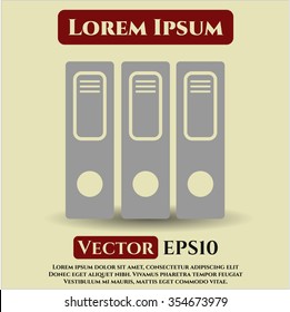 Three folders icon vector illustration