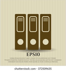 Ilustración vectorial de tres carpetas