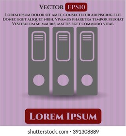 Three folders icon vector illustration