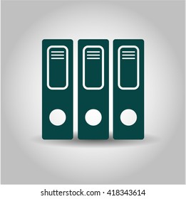 Three folders symbol