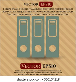 Three folders vector icon