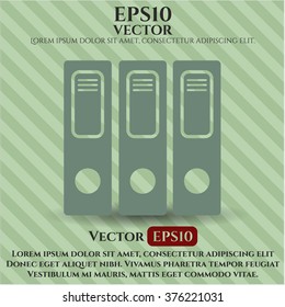 Three folders vector symbol