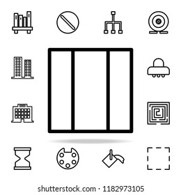 three folding window icon. web icons universal set for web and mobile