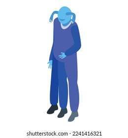 Three foot alien icon isometric vector. Space monster. Funny planet