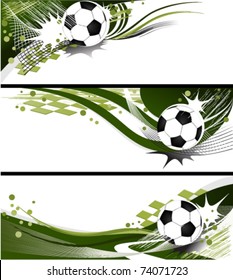 Three football banners