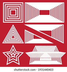 three forms of streetwear design materials. use this for your t-shirt design to make it look cool and up to date