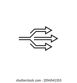 Three forward arrows icon in Transition set