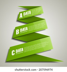 Three frame and text areas in the elevator for a business presentation (info graphics)