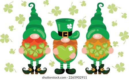 Three funny St Patrick s Day gnomes
