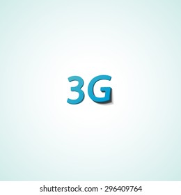 Three G web icon on white background