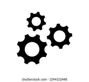 Three Gear Sign Simple Icon On Stock Vector (Royalty Free) 1594152448 ...