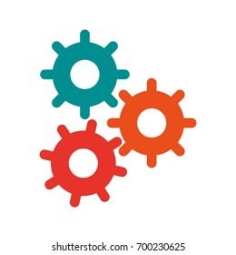 three gears colors icon image 