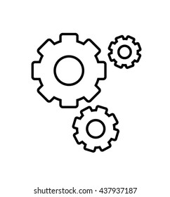 three gears icon